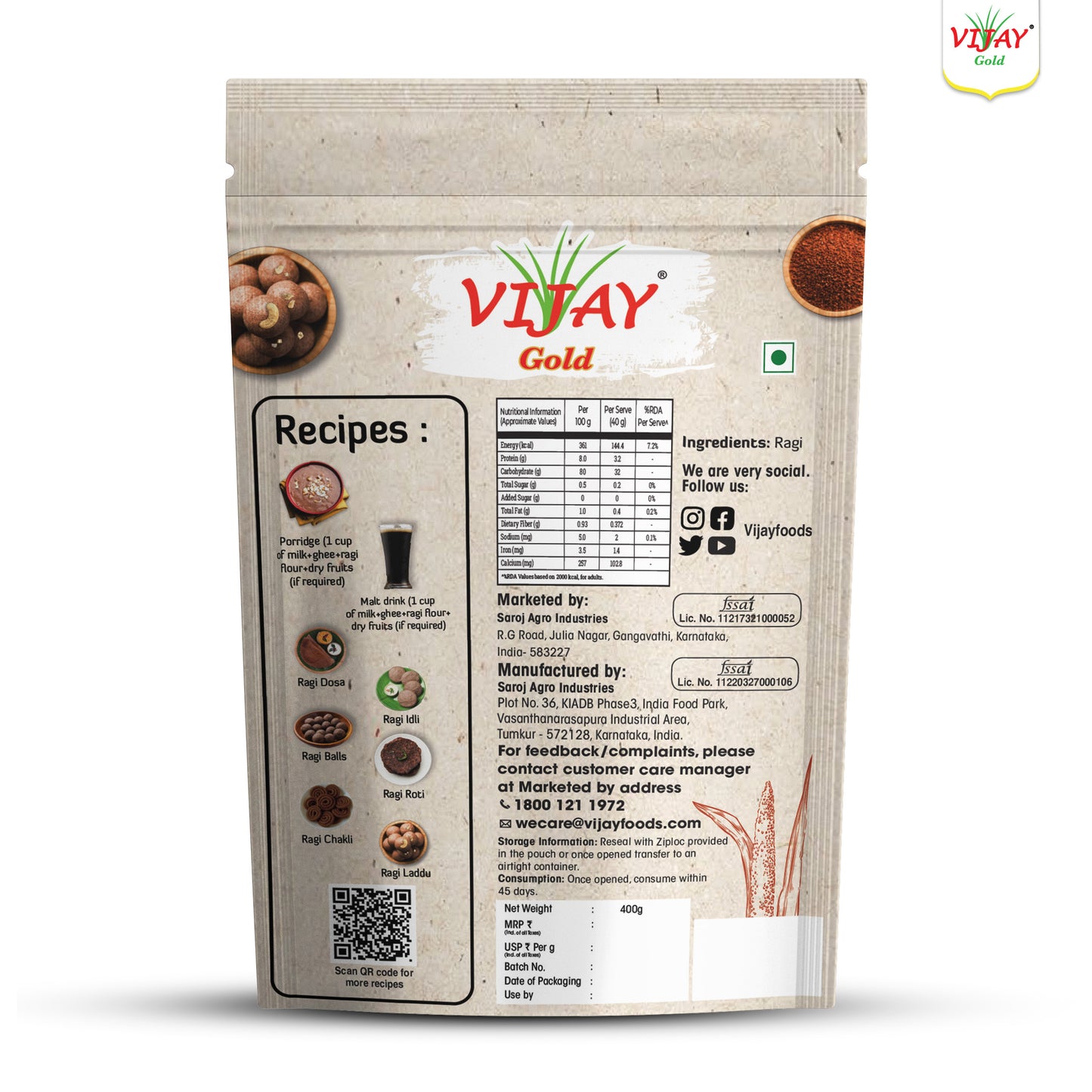 Natural Iron form , B12 source, Ragi Idli, Ragi Dosa, Ragi Laddu