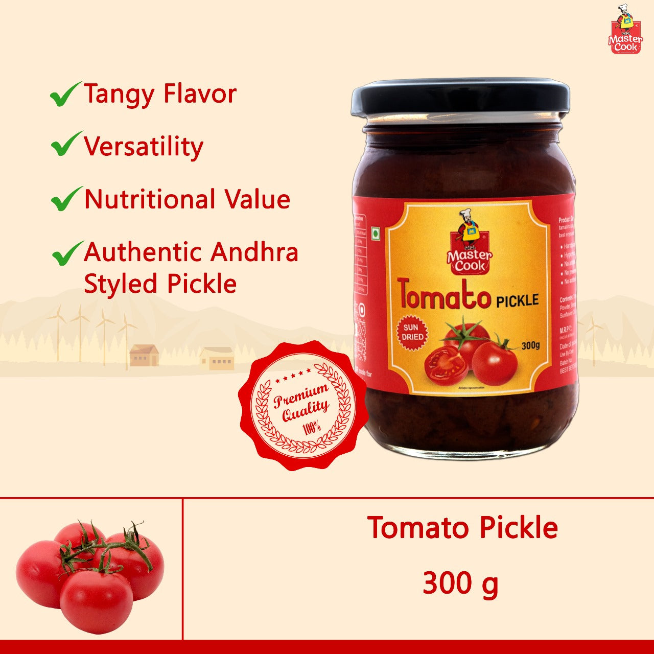 Tomato Pickle ( Andhra Sun Dried ) 300 grams