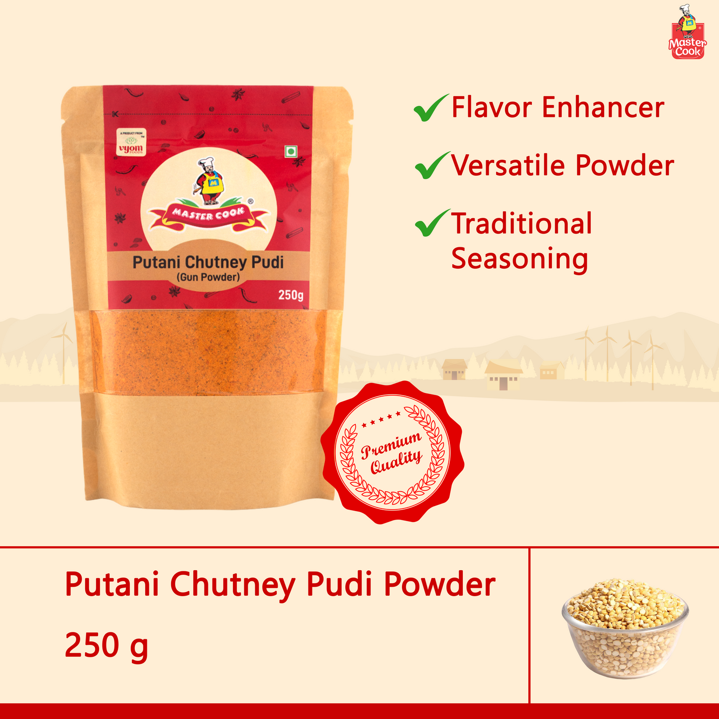 Idli / Dosa Chutney Pudi ( Gun powder ) - 250 grams